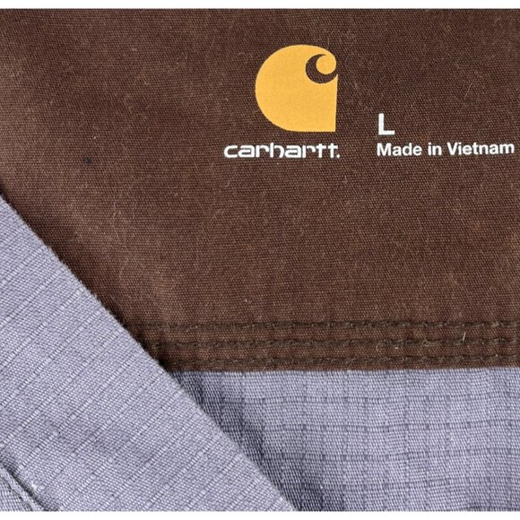 Carhartt Mens V-Neck Scrub Top size Large Gray Short Sleeve - Picture 2 of 5